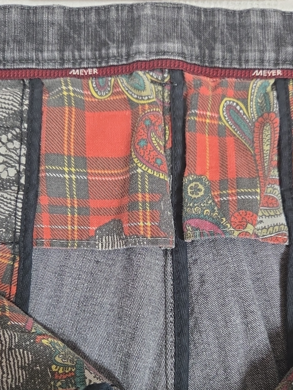 Meyer Jeans Pants Mens EU56 Gray 5 Pockets Cotton Diego 38x33